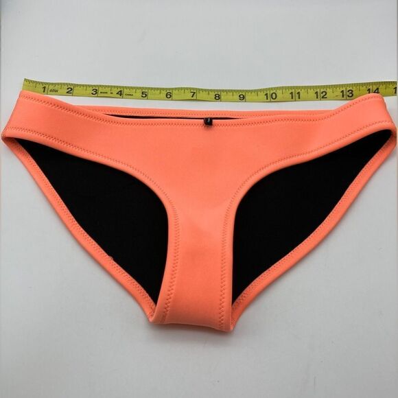 Triangl Neon Orange Bikini Bottom Size S 100% Neoprene - Picture 4 of 6